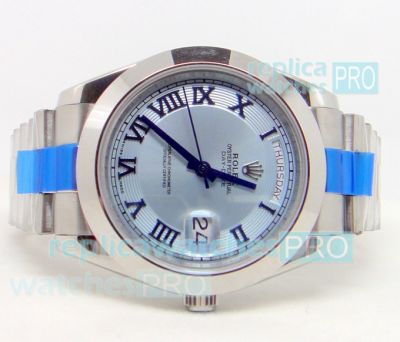 Highest Qaulity Swiss Replica Rolex Datejust Ice Blue Dial SS Case Watch 36 mm